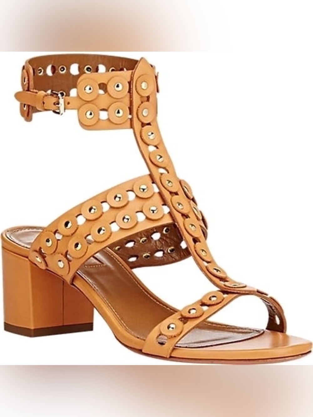 🏷️ New in box Marc Fisher gladiator sandals tan leather size 7